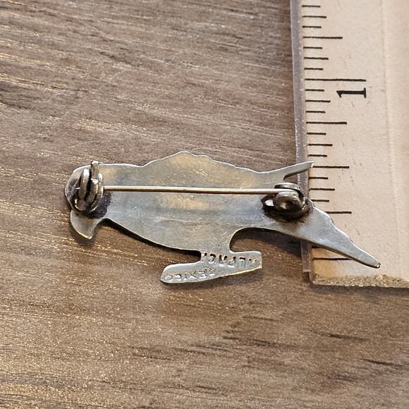 Alpaca Silver and Abalone Parrot Bird Brooch - Picture 2 of 6